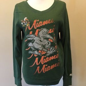 UM Miami Hurricanes Sweatshirt Ladies Junior Size